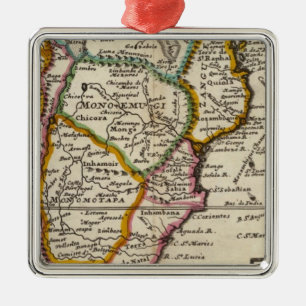 Südteil von Afrika und von Magadascar Silbernes Ornament