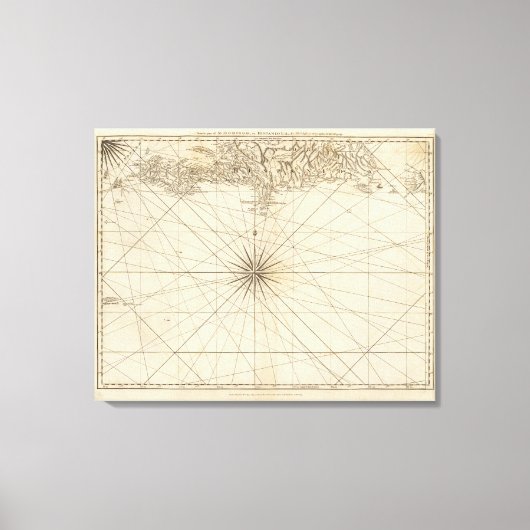 Südteil von St Domingo oder Hispaniola Leinwanddruck (Vorderseite)