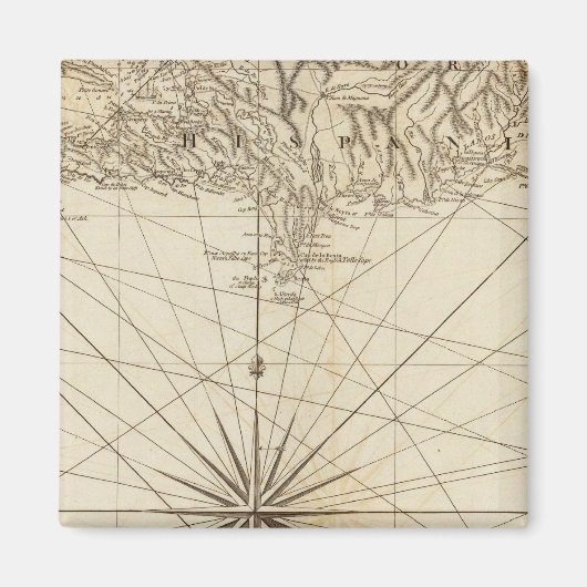 Südteil von St Domingo oder Hispaniola Magnet (Vorne)