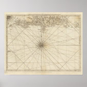 Südteil von St Domingo oder Hispaniola Poster (Vorne)