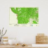 Südtexas Topo Karte mit Laredo Poster (Küche)