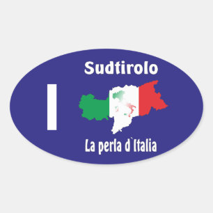 Südtirol – Alto Adige - Italien - Italia Kleber Ovaler Aufkleber