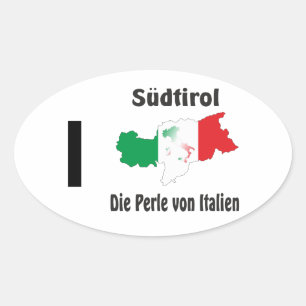 Südtirol – Alto Adige - Italien - Italia Kleber Ovaler Aufkleber