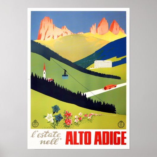 Südtirol Italien Vintage Poster (Vorne)
