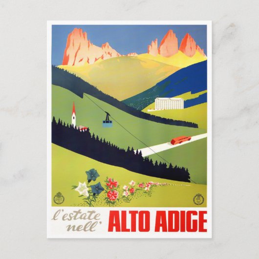 Südtirol Italien Vintage Postkarte (Vorderseite)