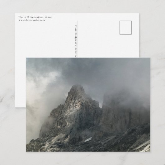 Südtiroler Berge Postkarte (Vorne/Hinten)