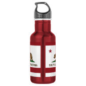 Südtor-Kalifornien-Republik-Flagge Trinkflasche (Rückseite)