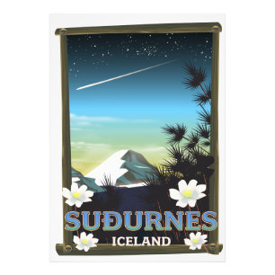 Suðurnes-Eisland-Reiseplakat Fotodruck