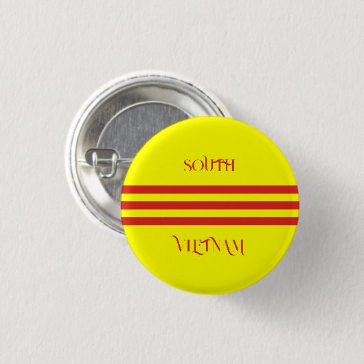 Südvietnam-Flagge Button (Vorne & Hinten)