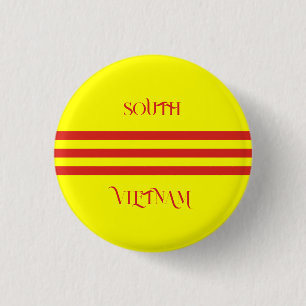 Südvietnam-Flagge Button