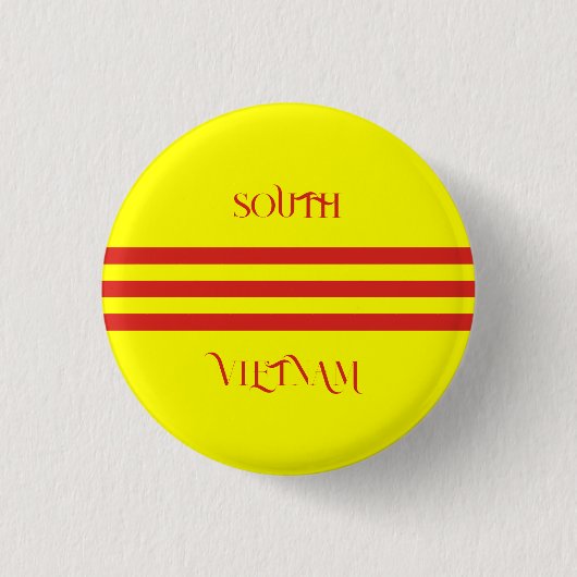 Südvietnam-Flagge Button (Vorderseite)