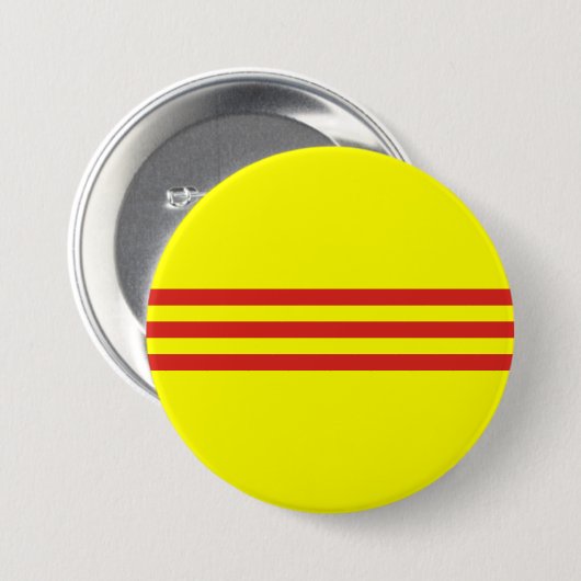 Südvietnam-Flagge Button (Vorne & Hinten)