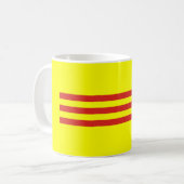 Südvietnam-Flagge Kaffeetasse (Vorderseite Links)