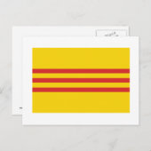 Südvietnam-Flagge Postkarte (Vorne/Hinten)