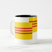 Südvietnam-Flagge Zweifarbige Tasse (Vorderseite Links)
