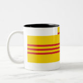 Südvietnam-Flagge Zweifarbige Tasse (Links)
