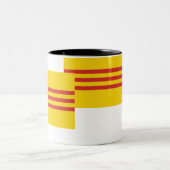 Südvietnam-Flagge Zweifarbige Tasse (Mittel)