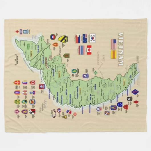 SÜDvietnam Fleecedecke (Vorderseite (Horizontal))