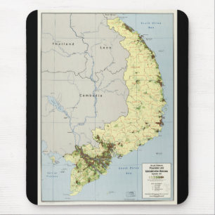 Südvietnam-Karte im September 1972 Mousepad