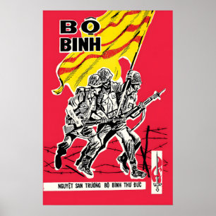 Südvietnam Propagandaposter Vietnamkrieg Druck Poster