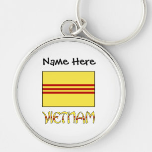 Südvietnam Vietnamesische Flagge Schwarz Personali Schlüsselanhänger