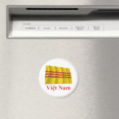 Südvietnam Waving Flag mit Name in Vietnamesisch Magnet (In Situ (Geschirrspüler))