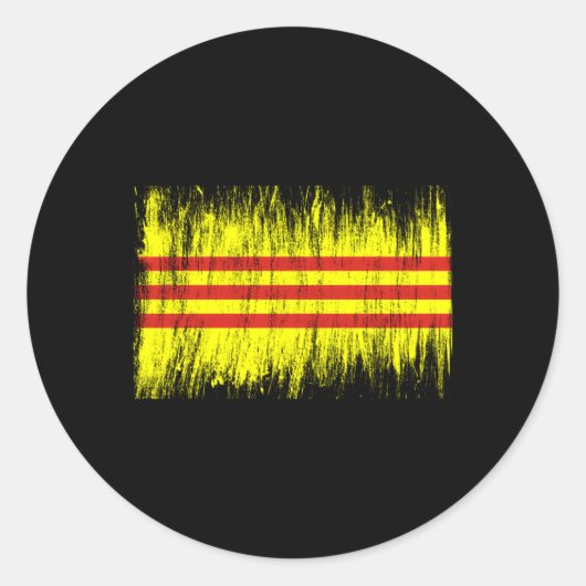 Südvietnamesisch Flagge Saigon Cong Hoa Vnch vietn Runder Aufkleber (Vorderseite)