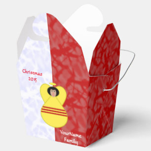 Südvietnamesische Engelsflagge auf Rot und Weiß  Geschenkschachtel