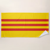 Südvietnamesische Flagge Strandtuch (Vorderseite)
