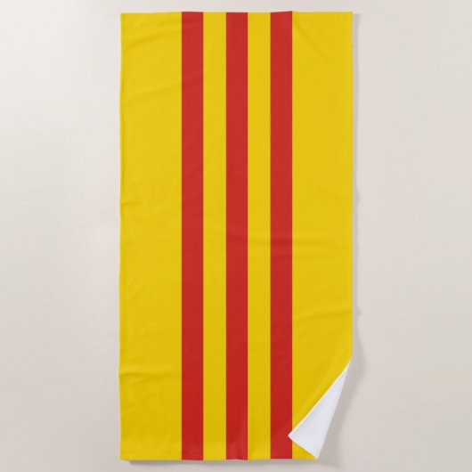 Südvietnamesische Flagge Strandtuch (Vorderseite)