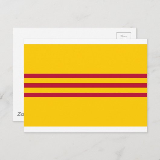 Südvietnamesische Flagge - Vietnam Cỏ vàng ba sc đ Postkarte (Vorne/Hinten)