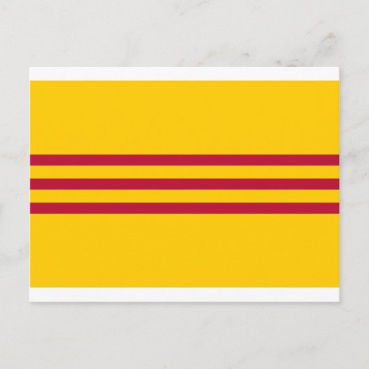 Südvietnamesische Flagge - Vietnam Cỏ vàng ba sc đ Postkarte (Vorderseite)