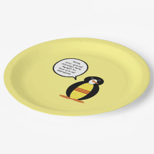 Südvietnamesische sprechende Ms. Penguin Personali Pappteller