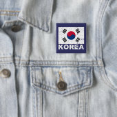 SüdVintage Flagge koreas Button (Beispiel)
