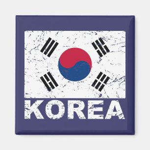 SüdVintage Flagge koreas Magnet