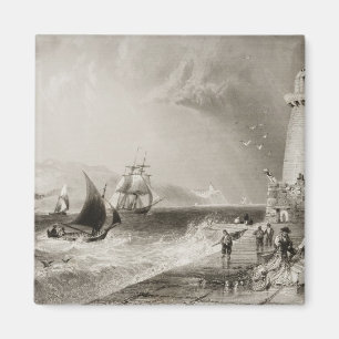 Südwand-Leuchtturm mit Howth Hügel Magnet