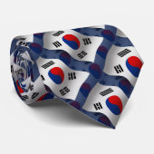 Südwellenartig bewegende Flagge koreas Krawatte (Gerollt)