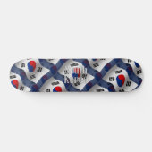 Südwellenartig bewegende Flagge koreas Skateboard (Horizontal)