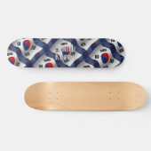 Südwellenartig bewegende Flagge koreas Skateboard (Horizontal)