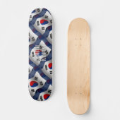 Südwellenartig bewegende Flagge koreas Skateboard (Vorderseite)
