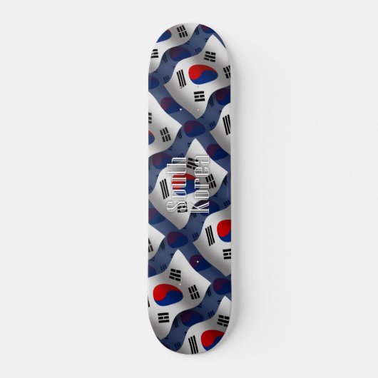 Südwellenartig bewegende Flagge koreas Skateboard (Vorne)