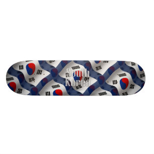 Südwellenartig bewegende Flagge koreas Skateboard