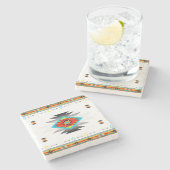 Südwest-8-Muster Steinuntersetzer (Seitenansicht)