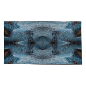 Südwest Abstrakt Mosaik Blue King Kissenbezug (Rückseite)