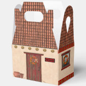 Südwest-Adobe- und Terrakotta-Dachziegel-Haus-Desi Geschenkschachtel (Offen)