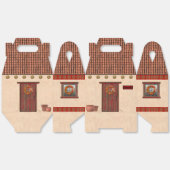 Südwest-Adobe- und Terrakotta-Dachziegel-Haus-Desi Geschenkschachtel (Ungeklappt)