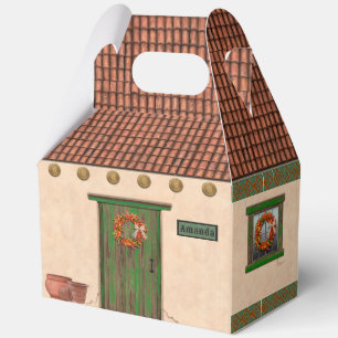 Südwest- Adobe- und Terrakotta- Fliesendach- Hausd Geschenkschachtel