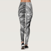Südwest Agave Abstrakt Black and White, Name Leggings (Rückseite)