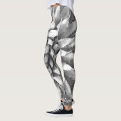 Südwest Agave Abstrakt Black and White, Name Leggings (Links)