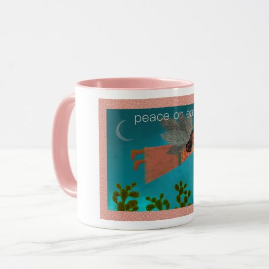 Südwest-Angel-Weltfrieden Tasse (Vorderseite Links)